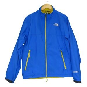 The North Face Windstopper Softshell Jacket Blue Full Zip Fleece Lined Large